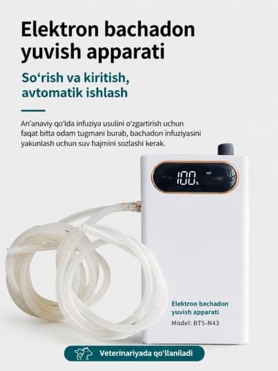 Veterinariya uchun elektron bachadon yuvish apparati