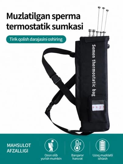 Sun’iy urug‘lantirishda urug' tashish uchun termostatik sumka